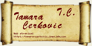 Tamara Čerković vizit kartica